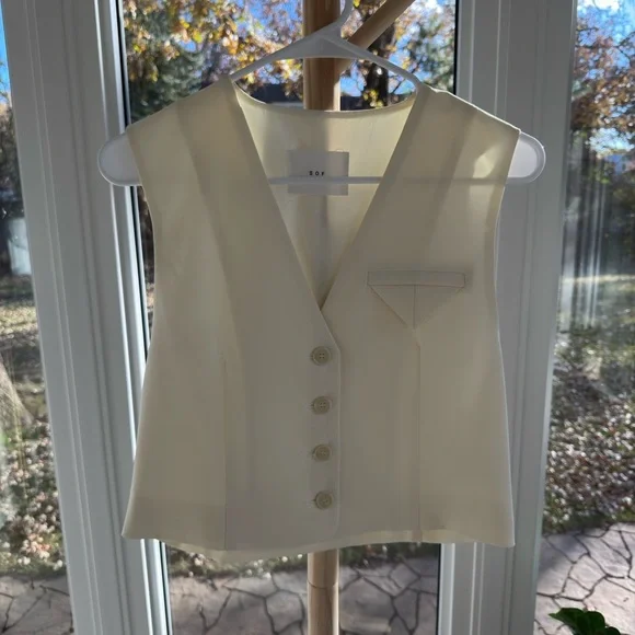 Source Unknown Cream Knit Vest Size Small - Picture 1 of 3